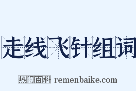 走线飞针组词是什么意思的图片